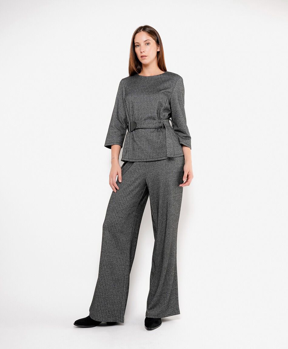 Remera mujer lazo cintura