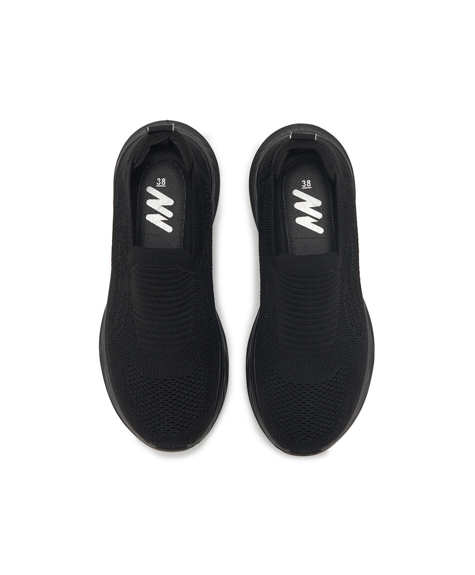 Zapatilla mujer slip on negra