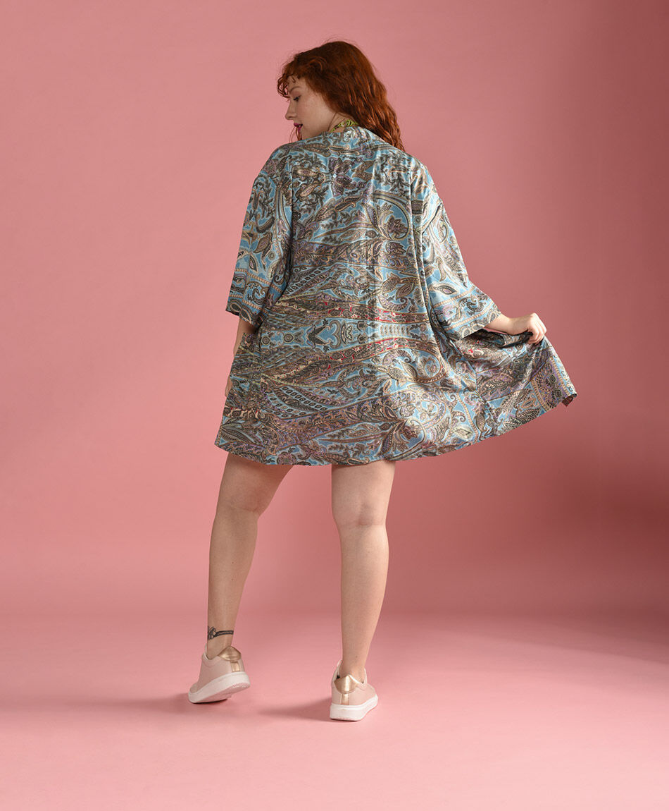Kimono estamp plata
