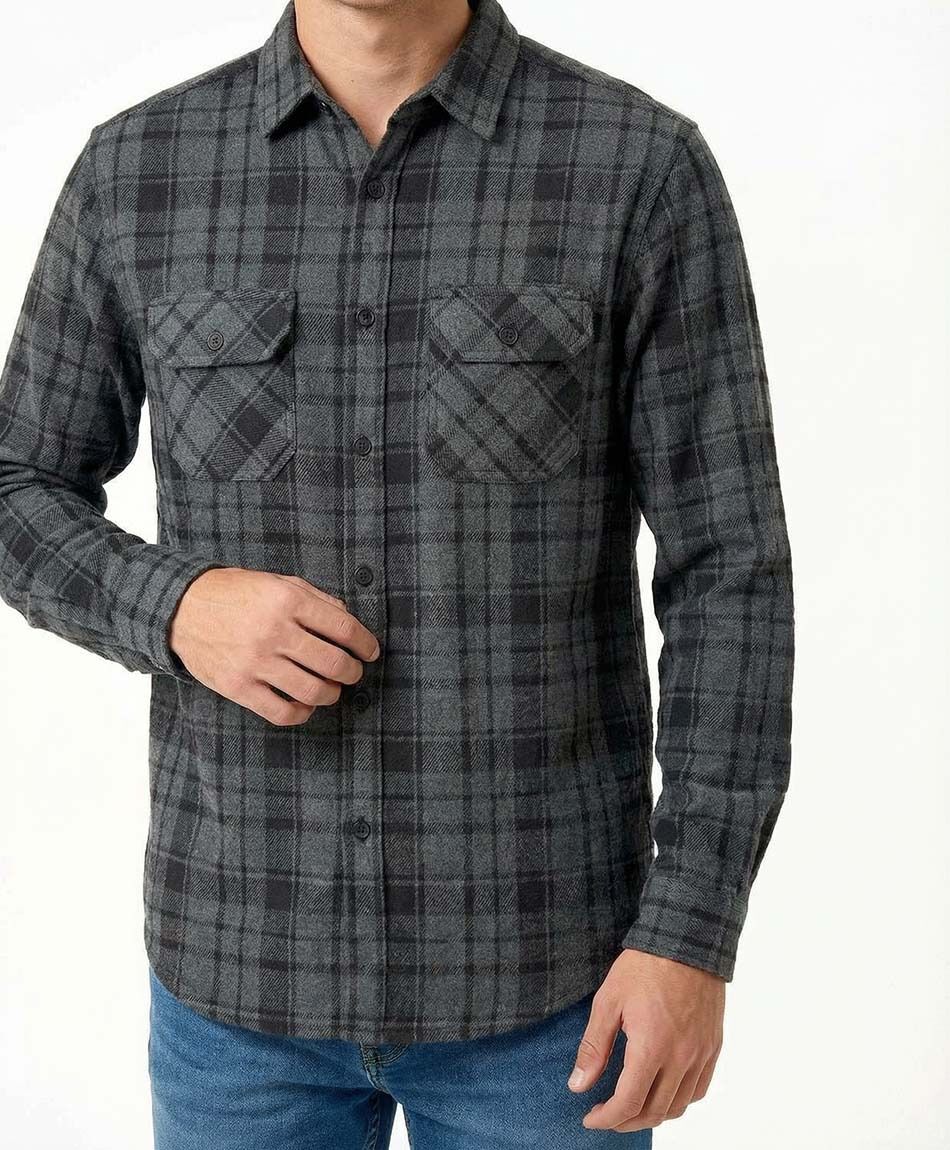 Campera hombre le&ntilde;adora mix gris