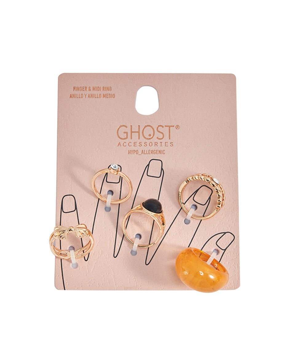 Set anillo mujer fashion dorado