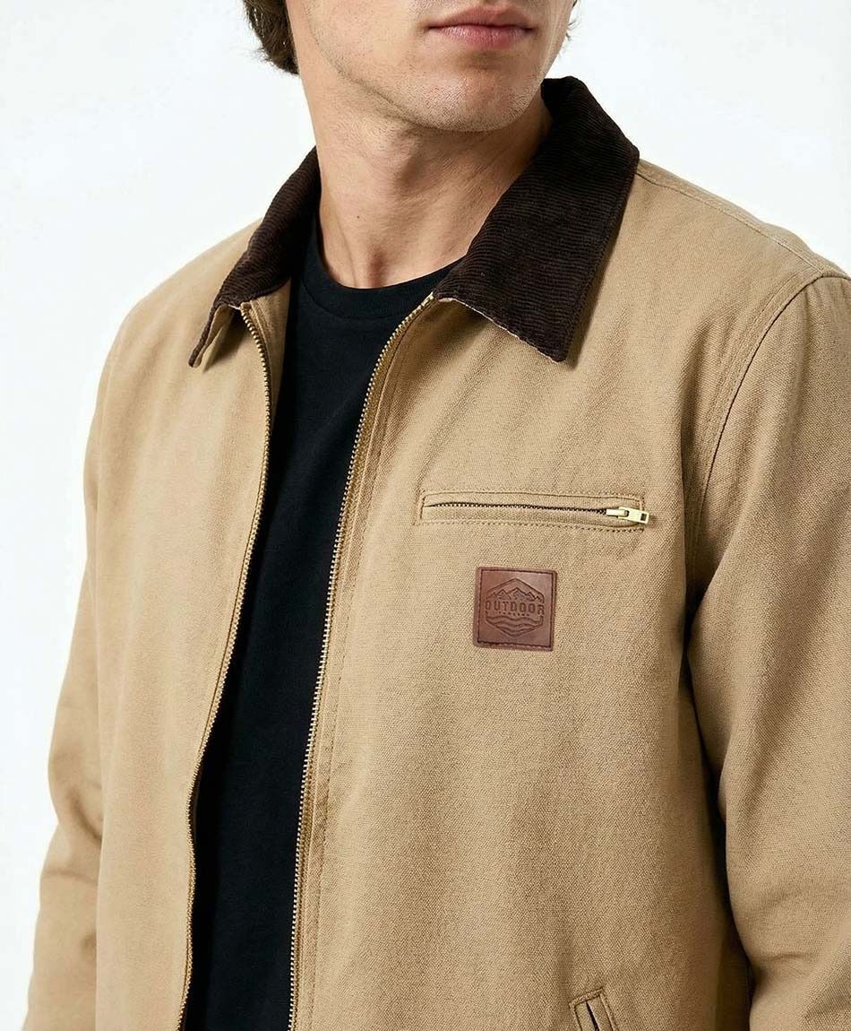 Campera hombre canvas light brown
