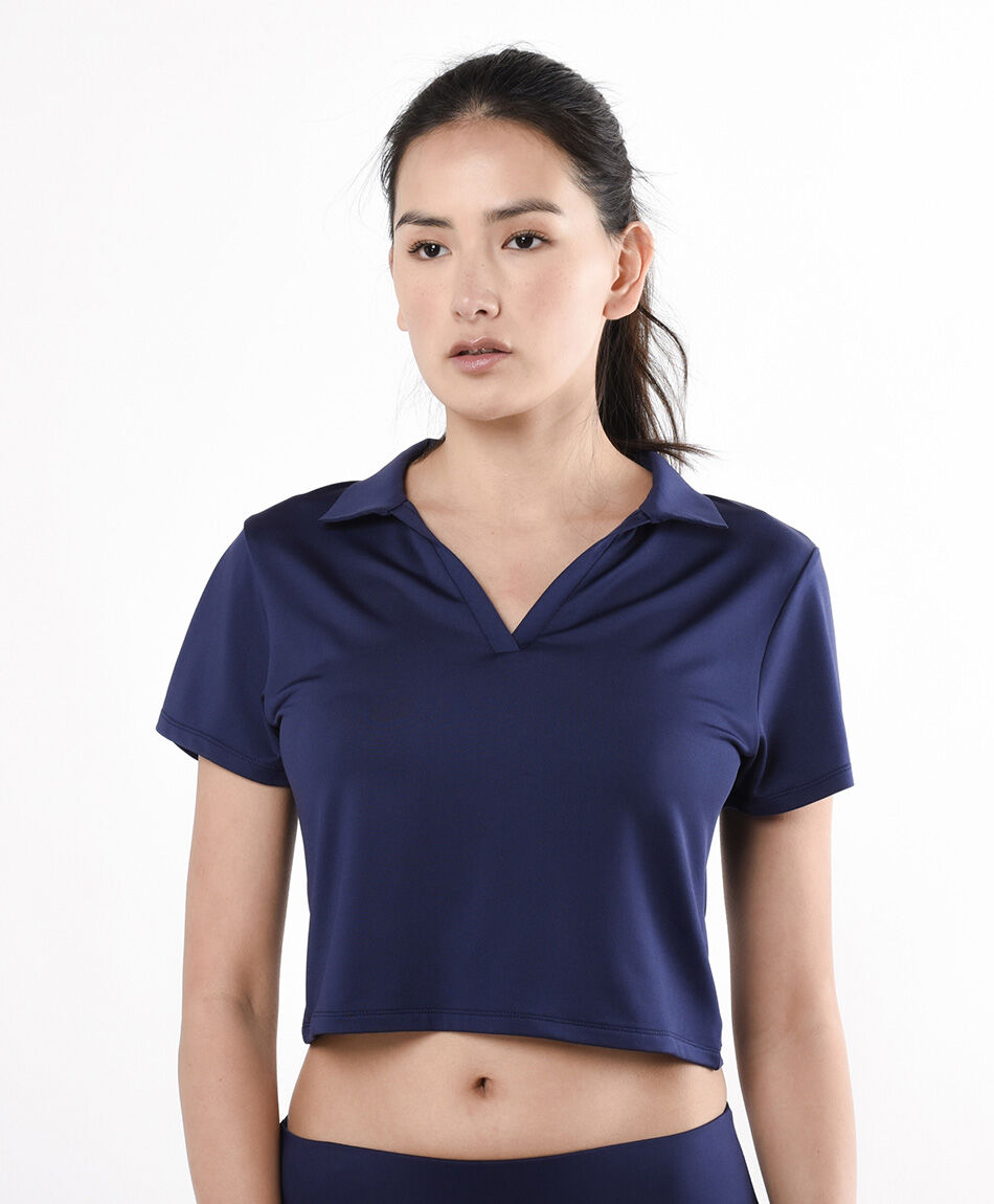 Remera deportiva mujer polo crop