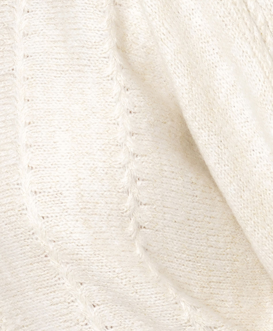 Sweater mujer cuello redondo white