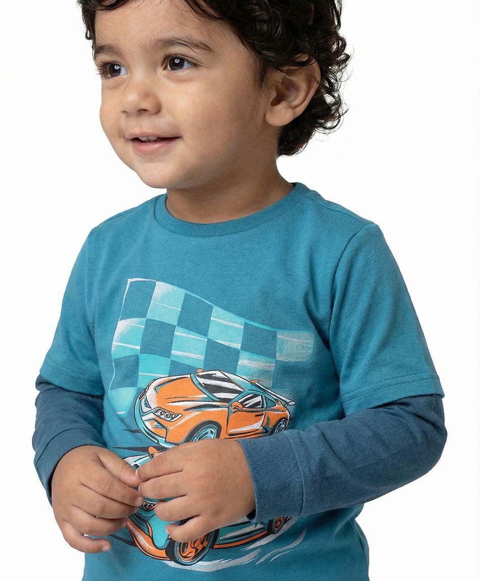 Remera beb&eacute; estampado de carreras