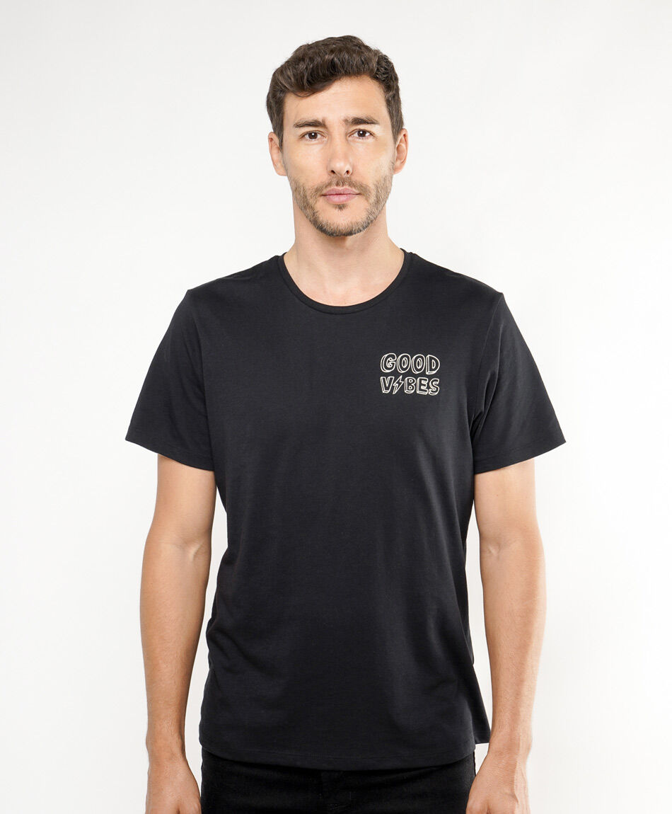 Remera hombre doble estampado believe