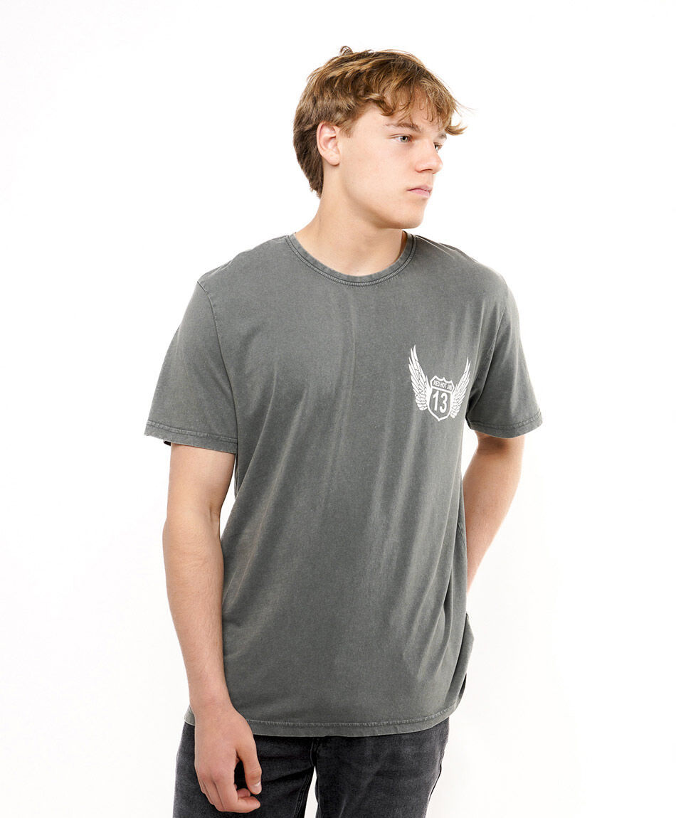 Remera hombre estampado doble los angeles