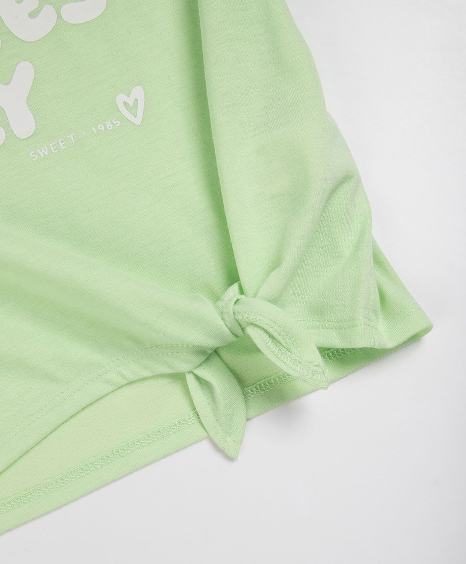 Remera ni&ntilde;a good vibes nudo