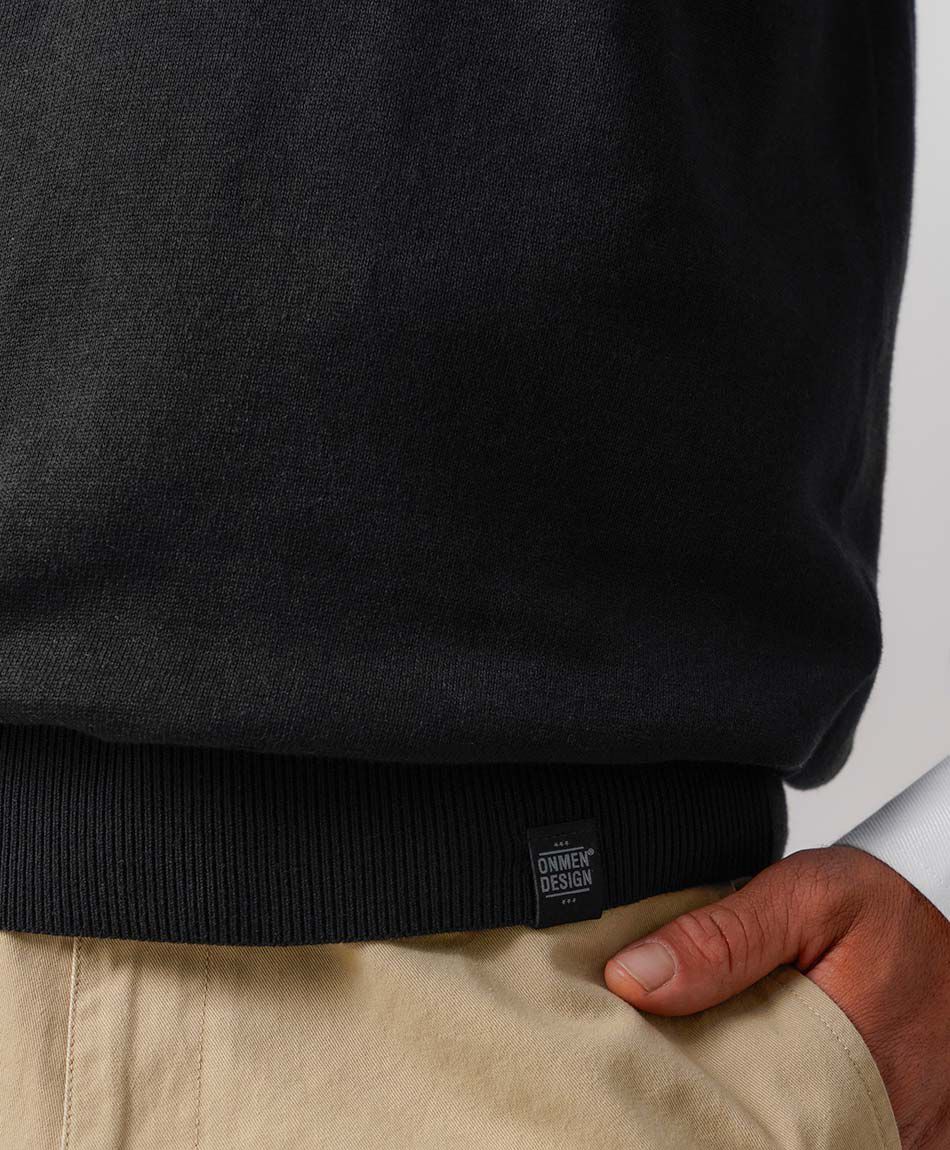 Sweater hombre sin mangas negro