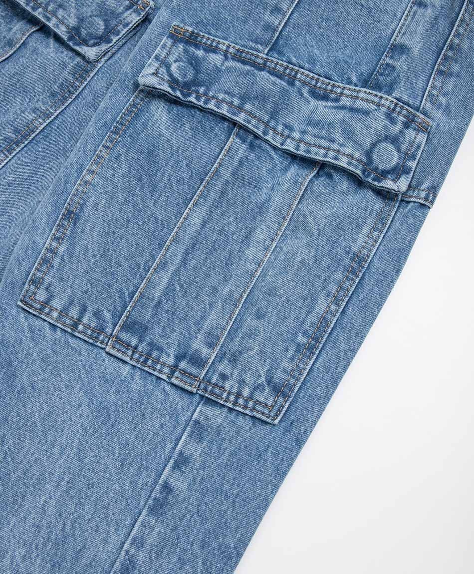 Jeans hombre cargo azul