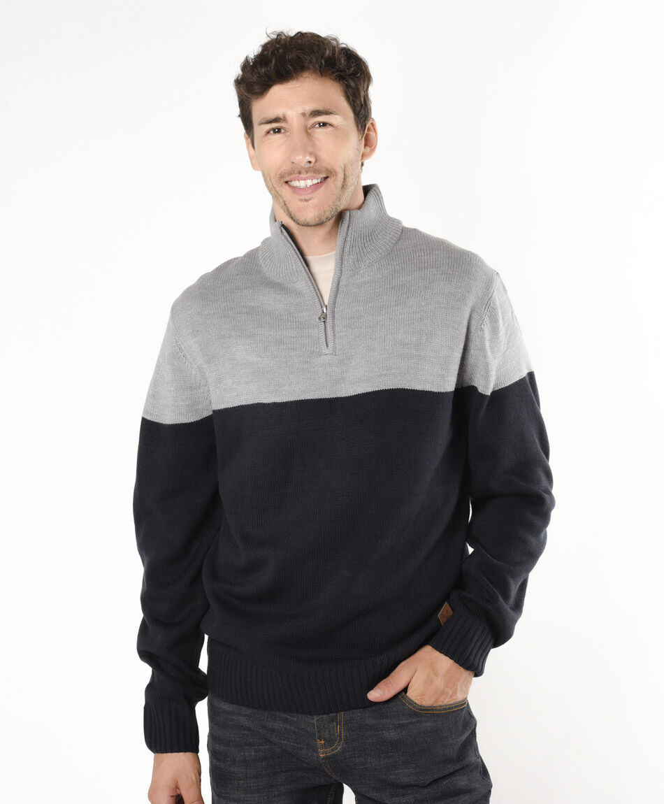 Sweater hombre bicolor