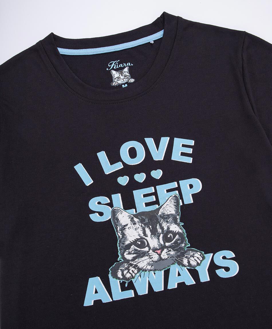 Pijama mujer sue&ntilde;o gatuno