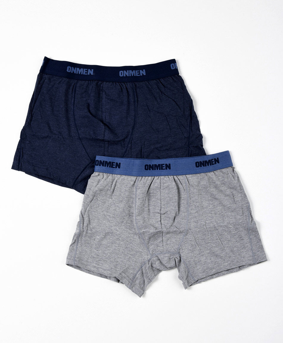 Pack 2 boxer hombre azul y negro