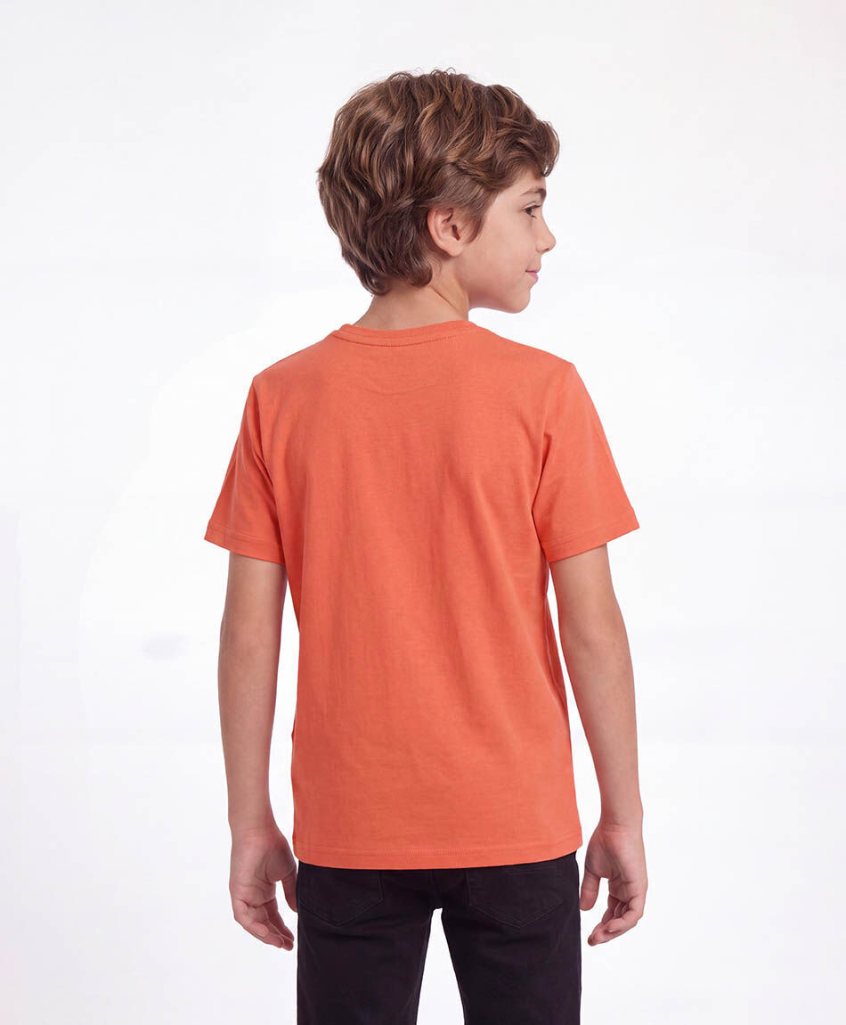 Remera nino basica naranja