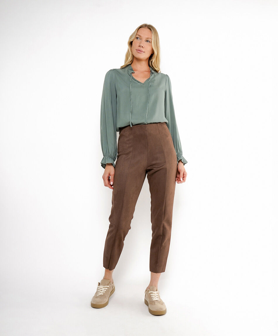 Leggins mujer suede caf&eacute;