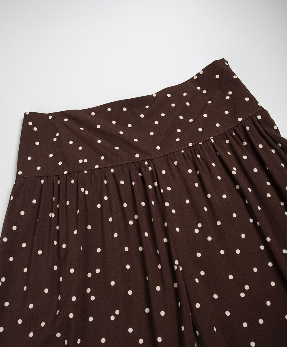 Pantal&oacute;n mujer wide lunares