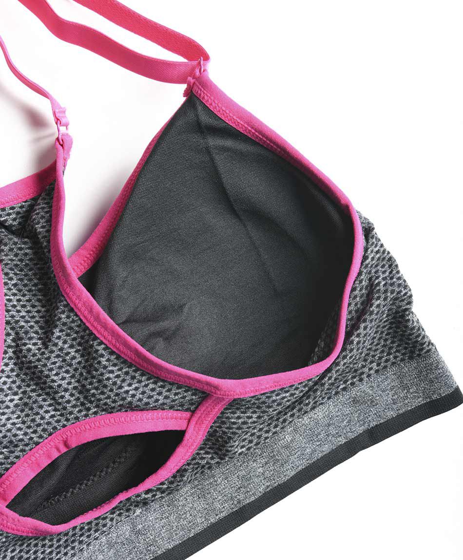 Top deportivo mujer malla escote redondo