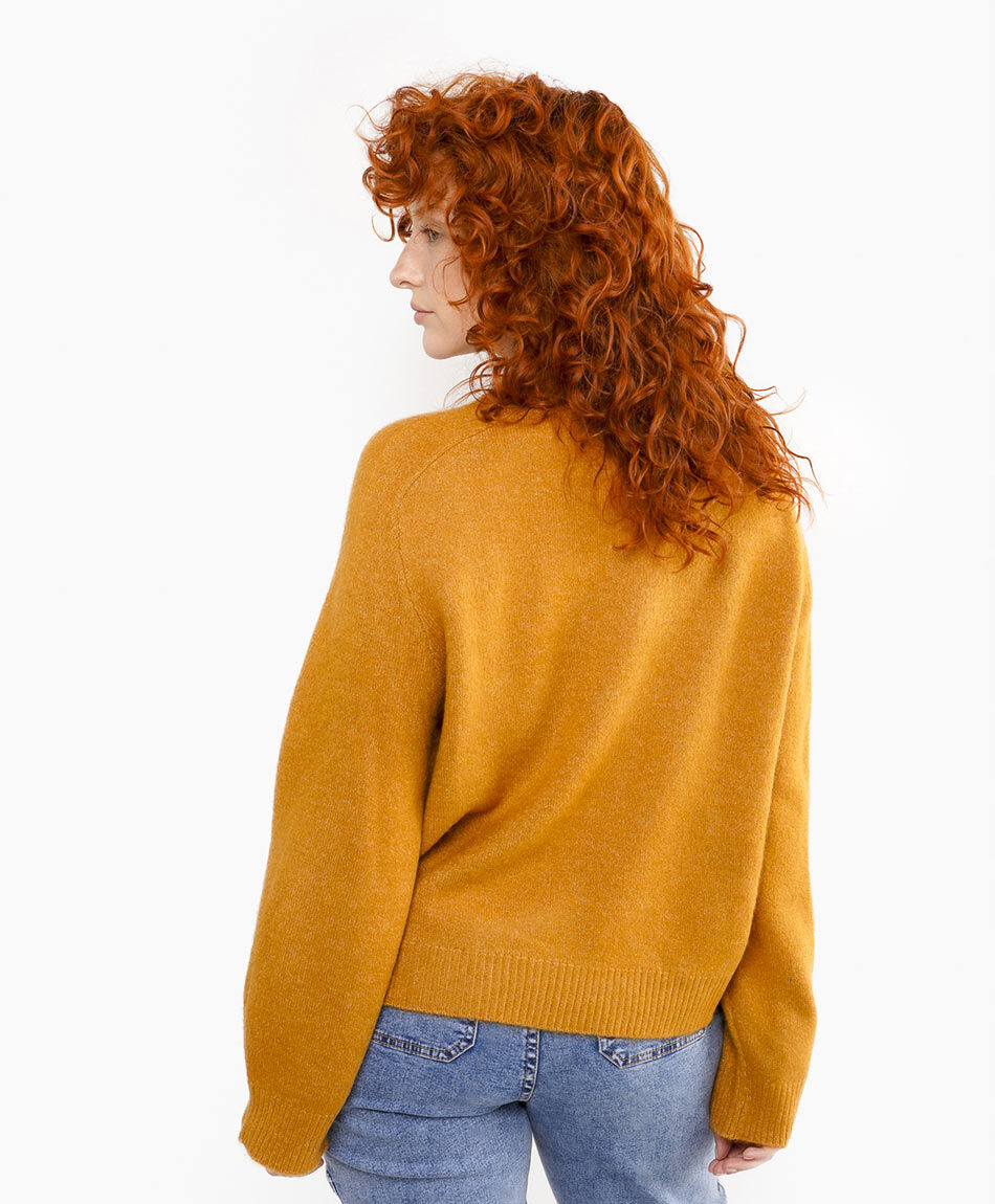Sweater mujer manga ancha orange