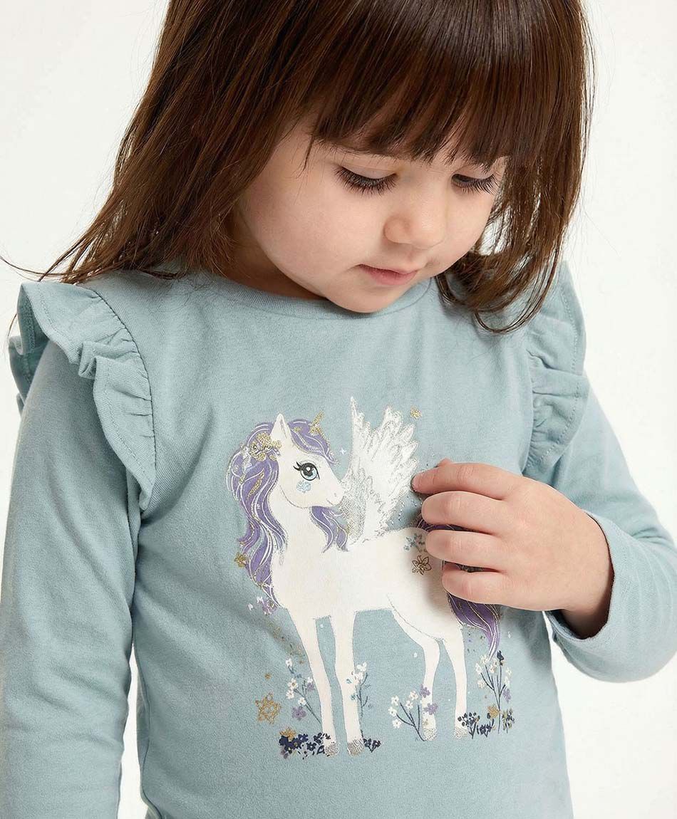 Remera beb&eacute; estampado unicornio