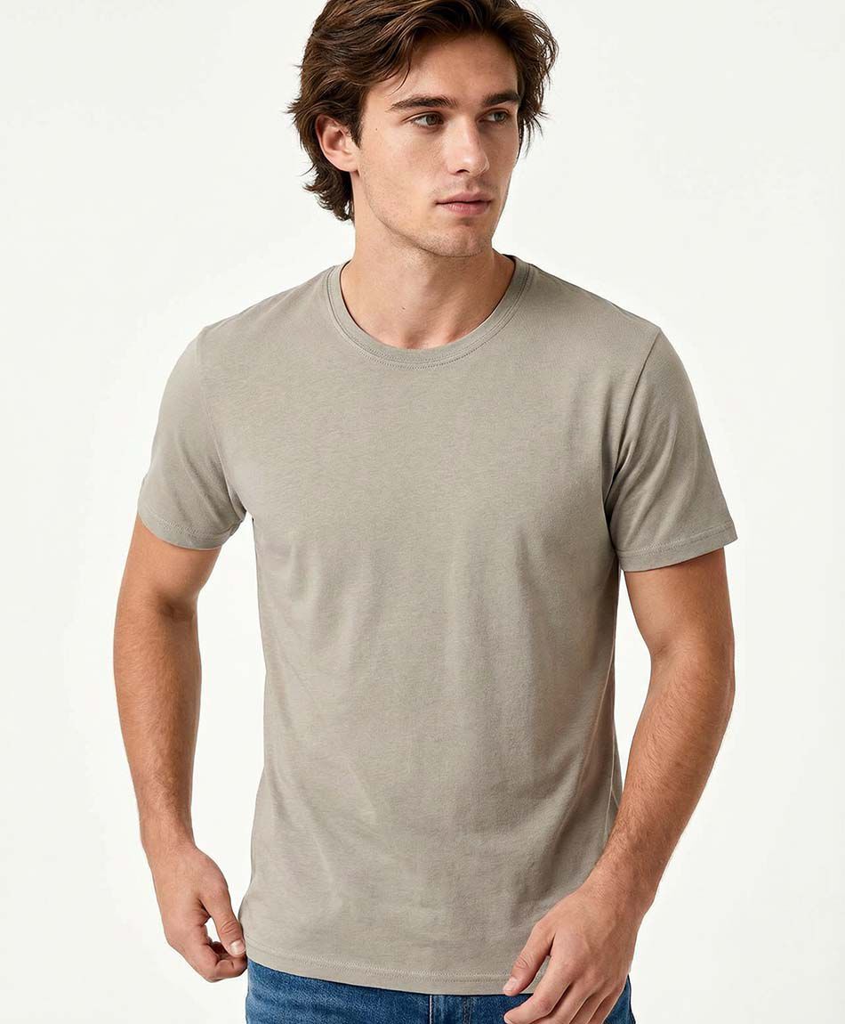 Remera hombre lisa manga corta