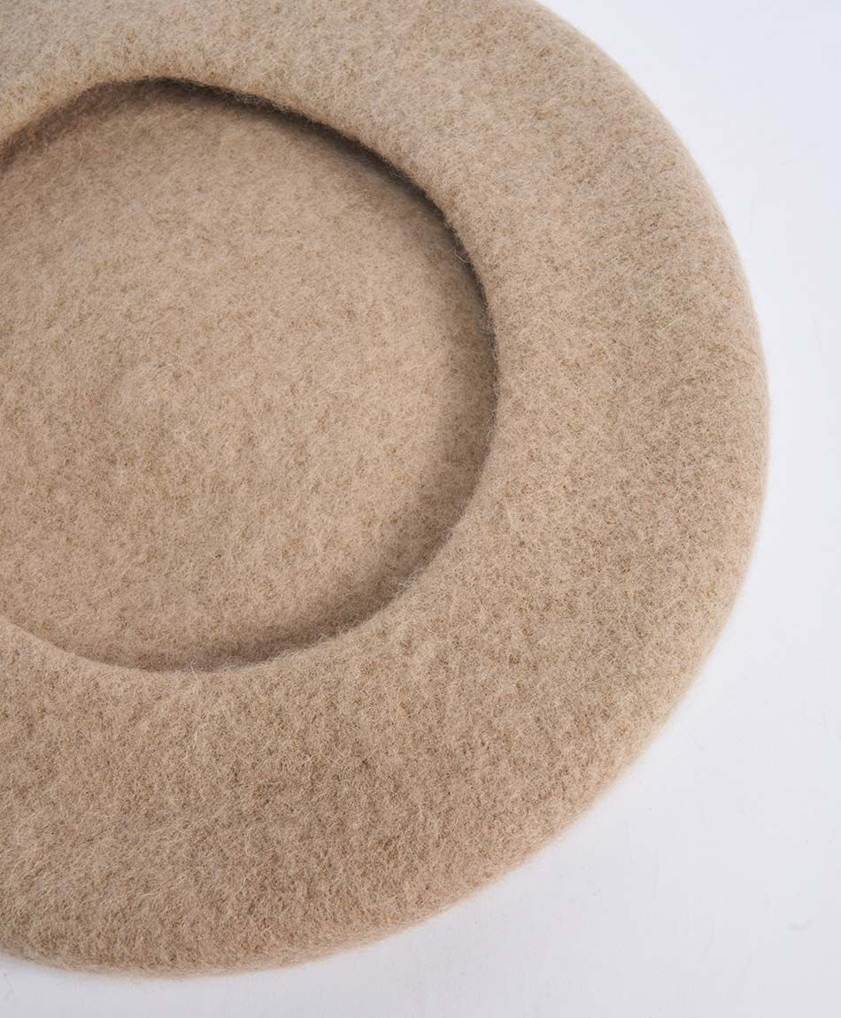 Boina mujer lana beige