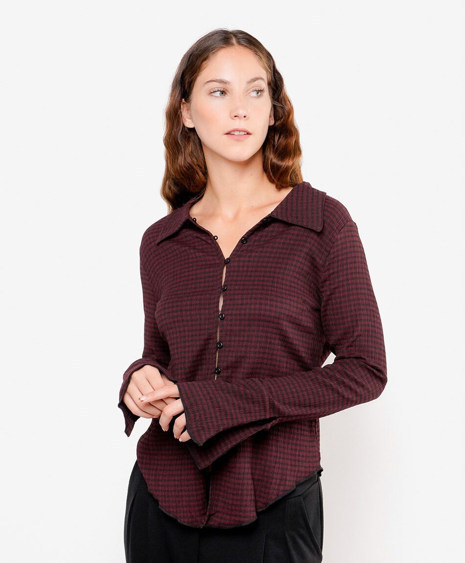 Camisa mujer cuadrill&eacute;