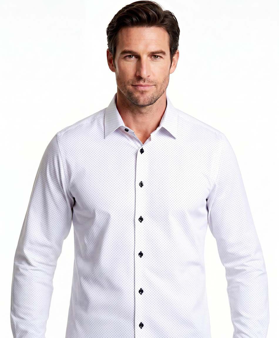Camisa hombre lisa white