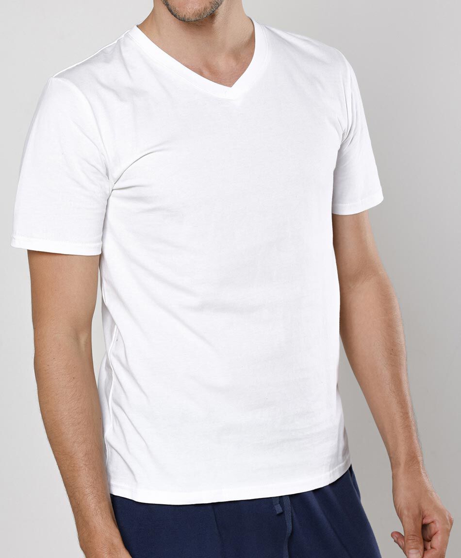 Camiseta manga corta cuello en v