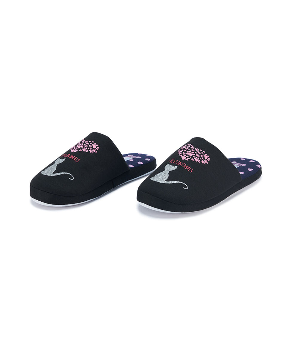 Pantuflas mujer i love cats