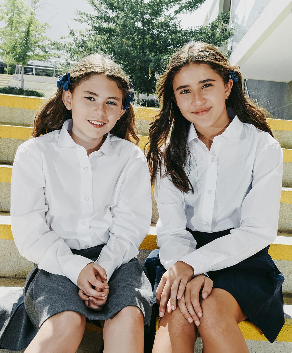 Camisa escolar lisa blanca