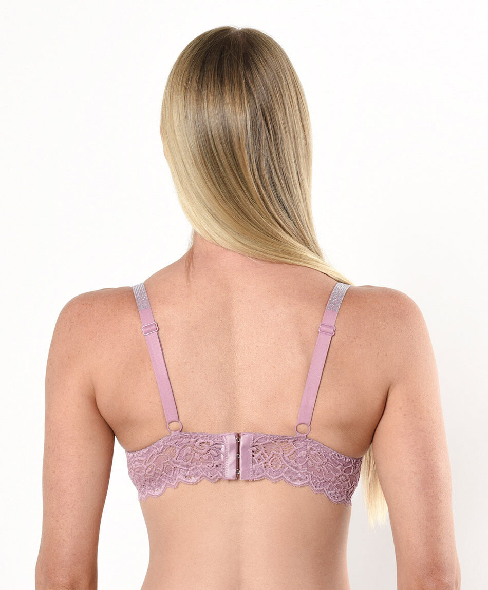 Corpi&ntilde;o mujer push up encajes brillos