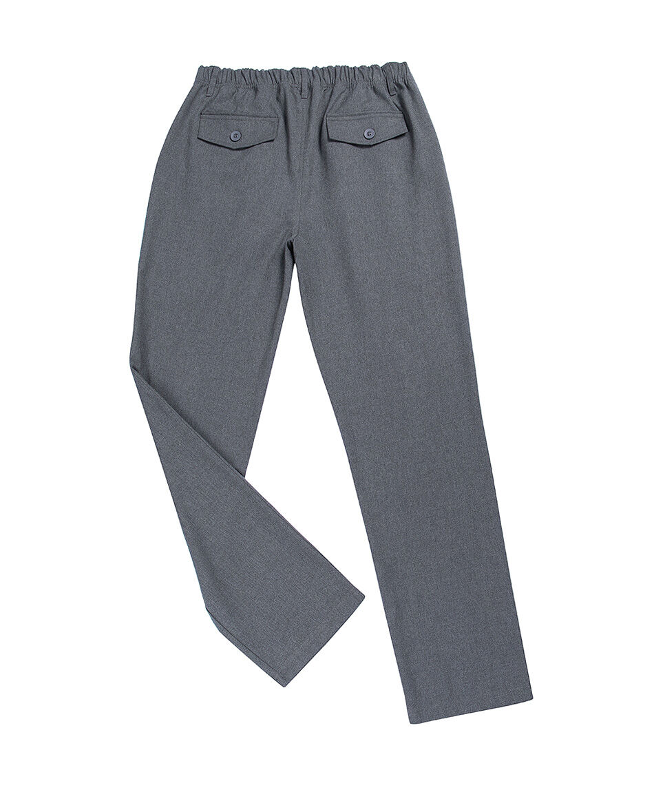 Pantal&oacute;n escolar elasticado gris
