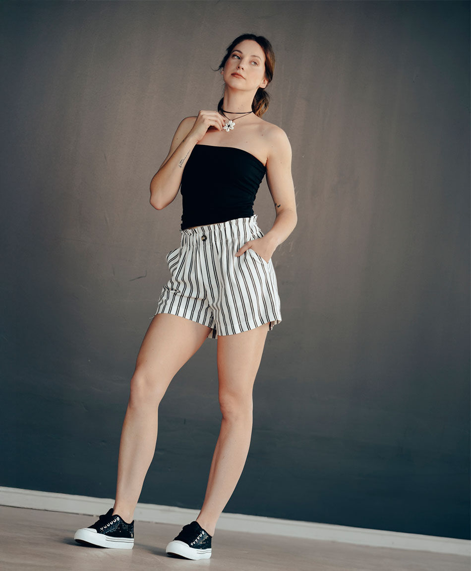 Short mujer top dise&ntilde;o playero