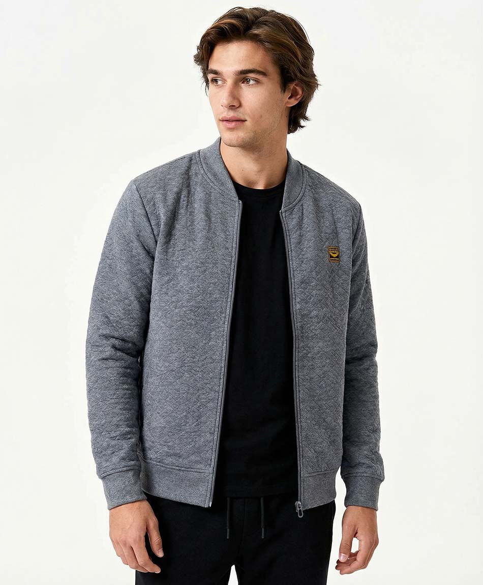 Campera hombre bomber gris