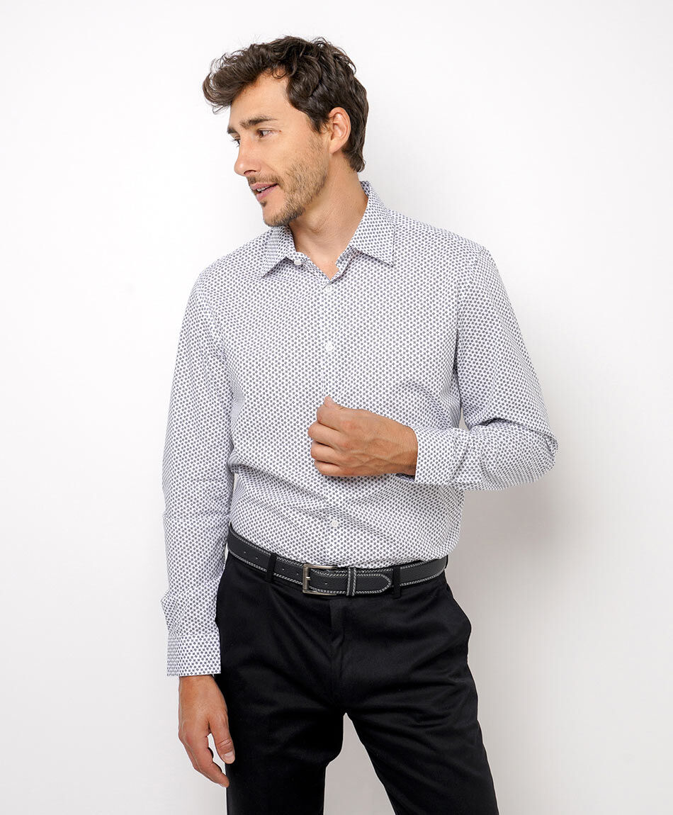 Camisa  hombre formal dise&ntilde;o rombo