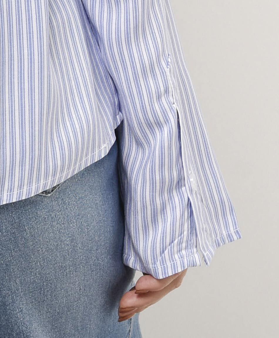 Camisa mujer rayas manga ancha