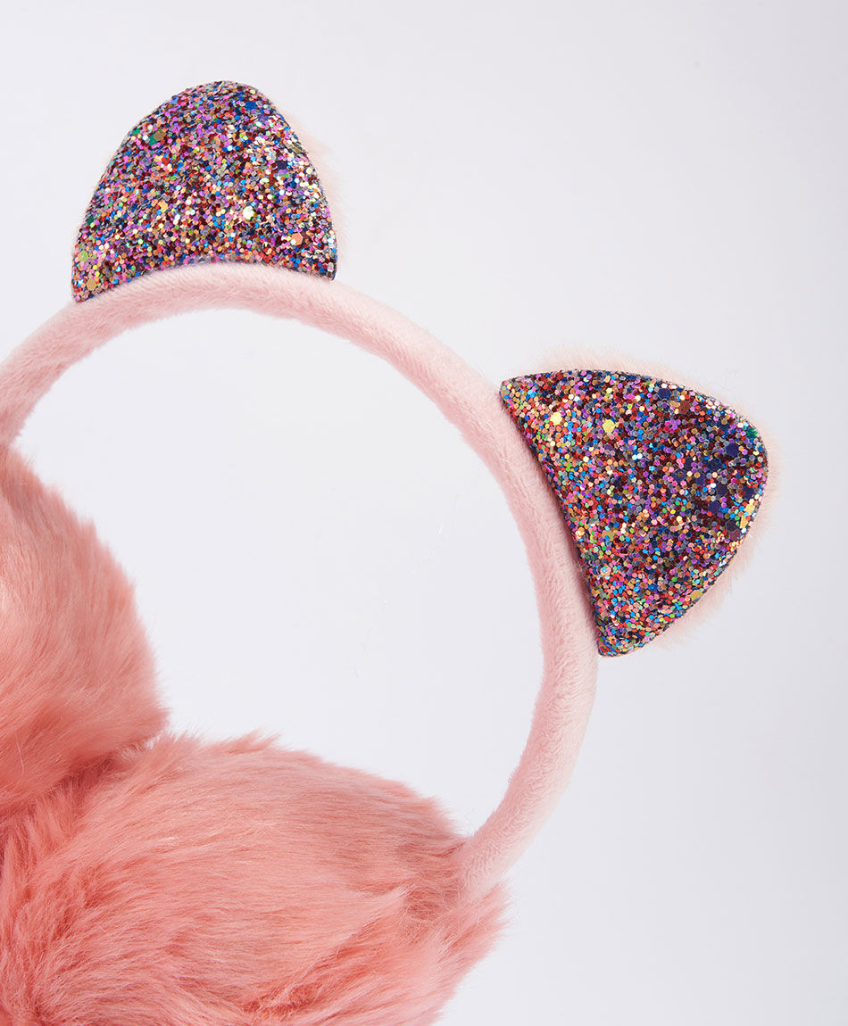 Orejeras ni&ntilde;a cat pink