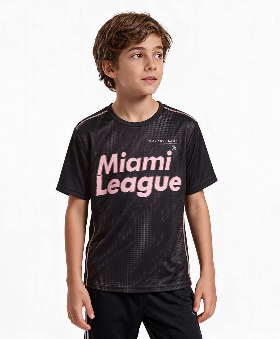 Remera ni&ntilde;o f&uacute;tbol miami league