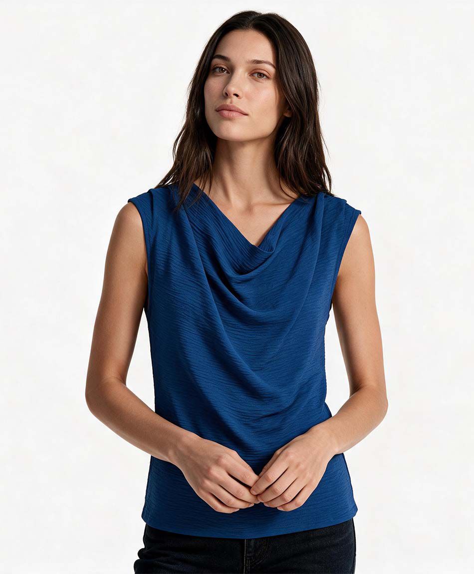 Camisa mujer top drapeado
