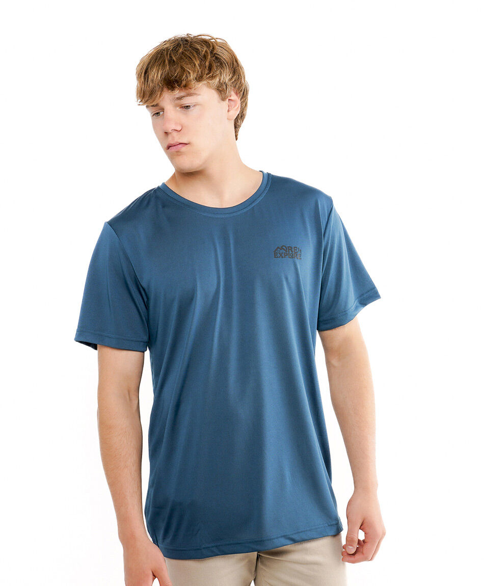 Remera hombre dry fit turquesa