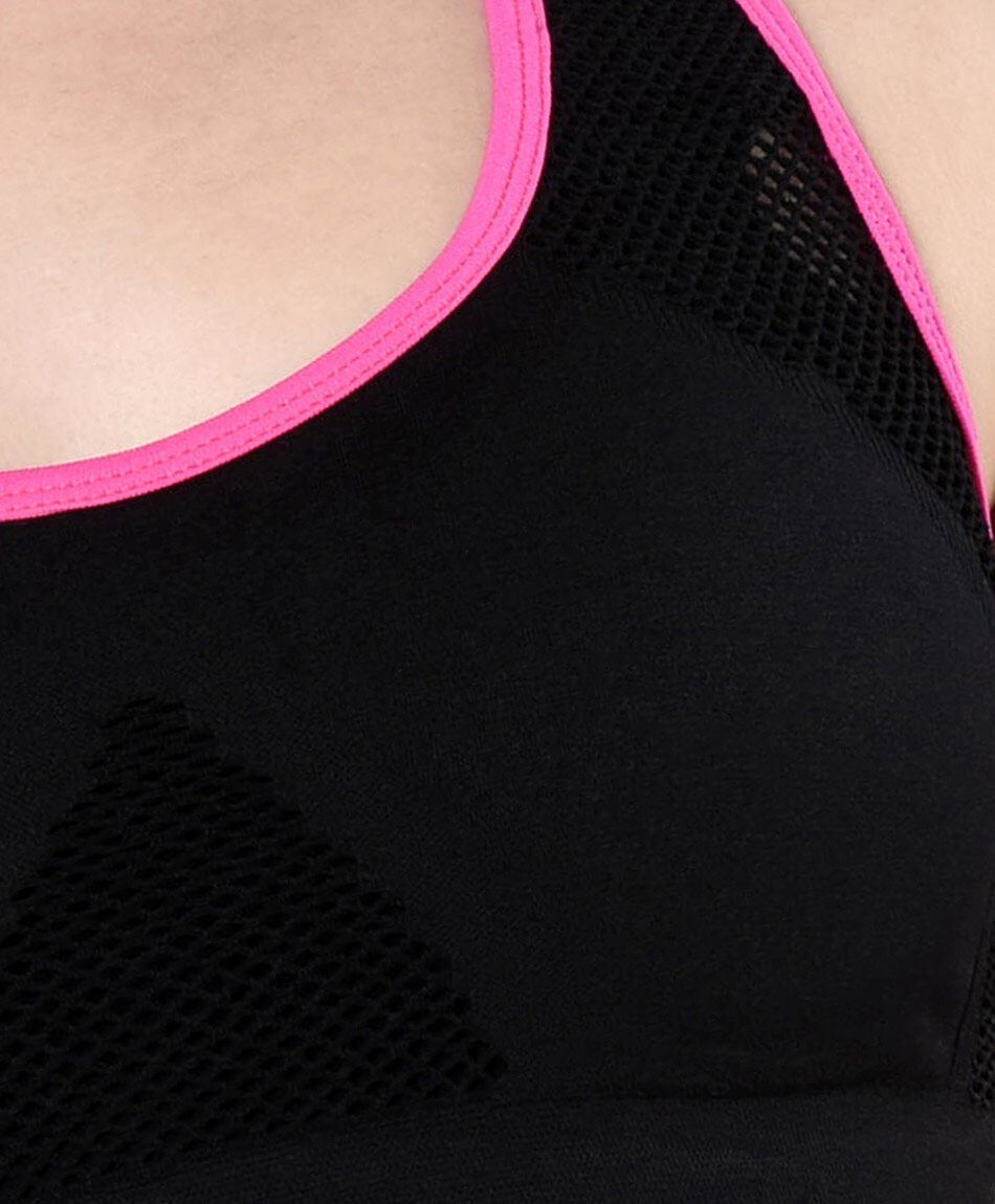 Top deportivo mujer malla escote redondo