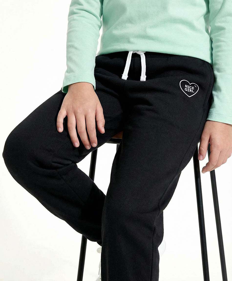 Pantal&oacute;n ni&ntilde;a jogger negro