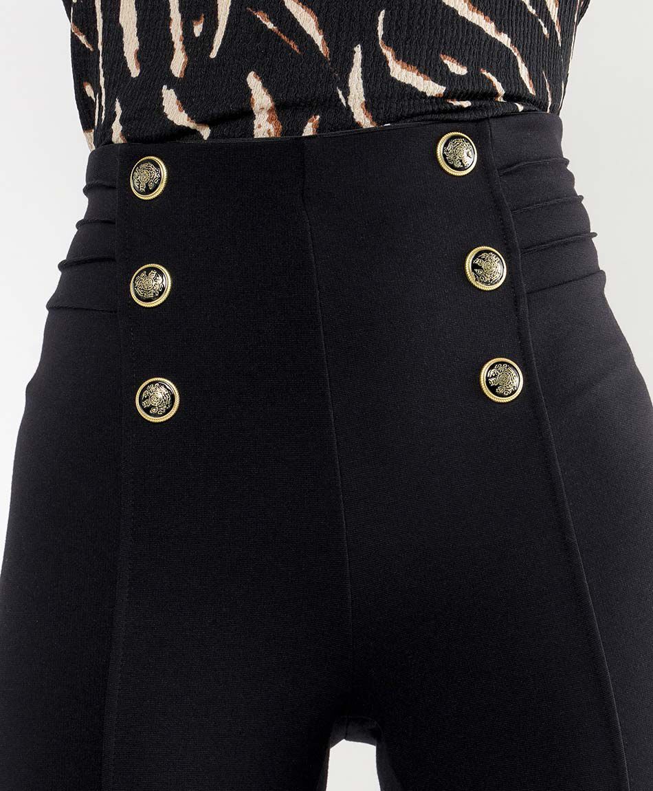 Pantal&oacute;n mujer botones dorados skinny fit