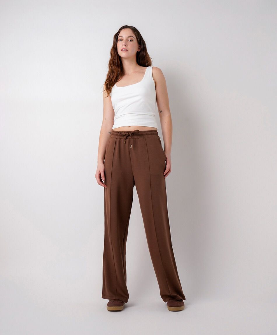 Pantal&oacute;n mujer pipping chocolate