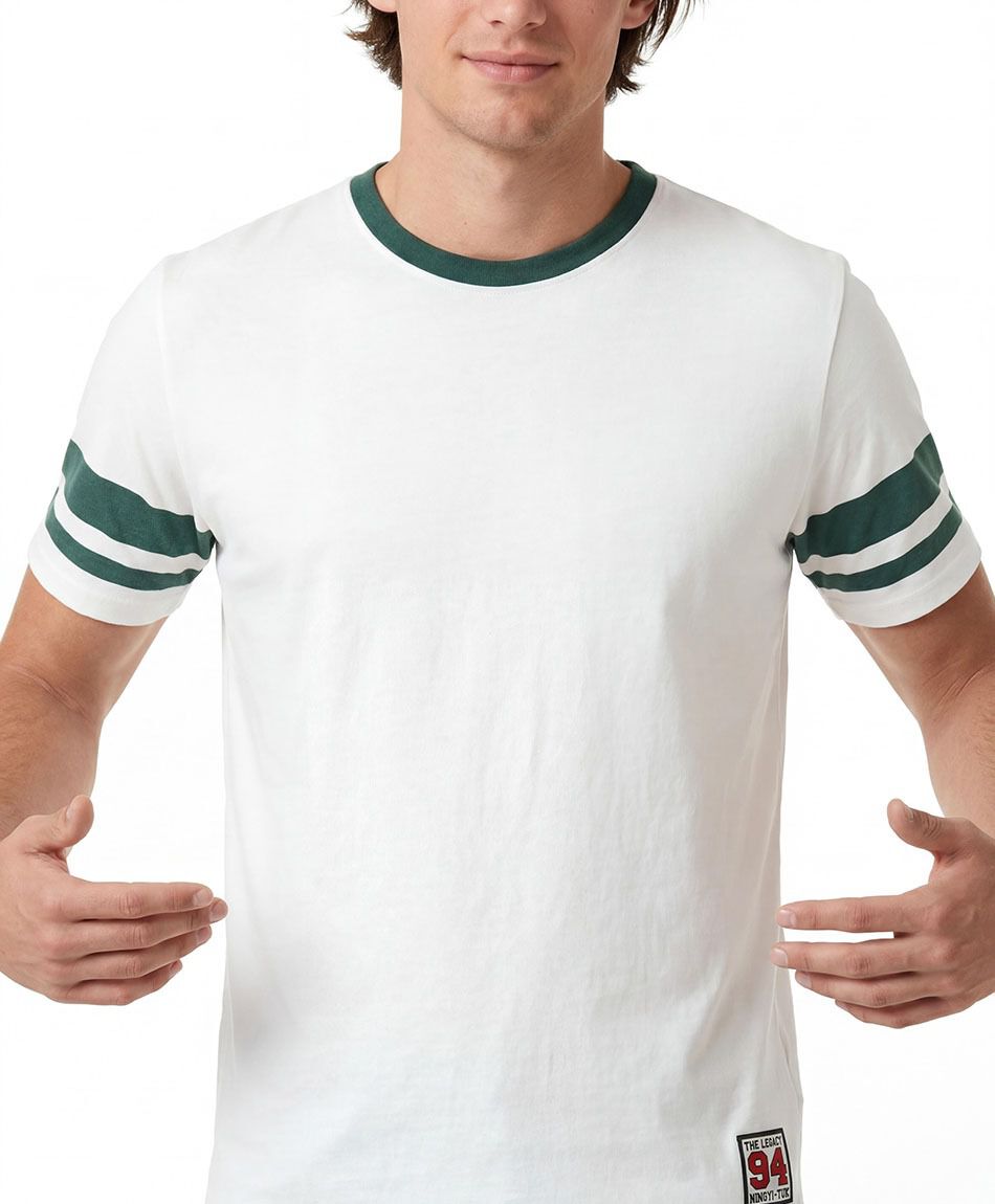 Remera hombre lineas mangas