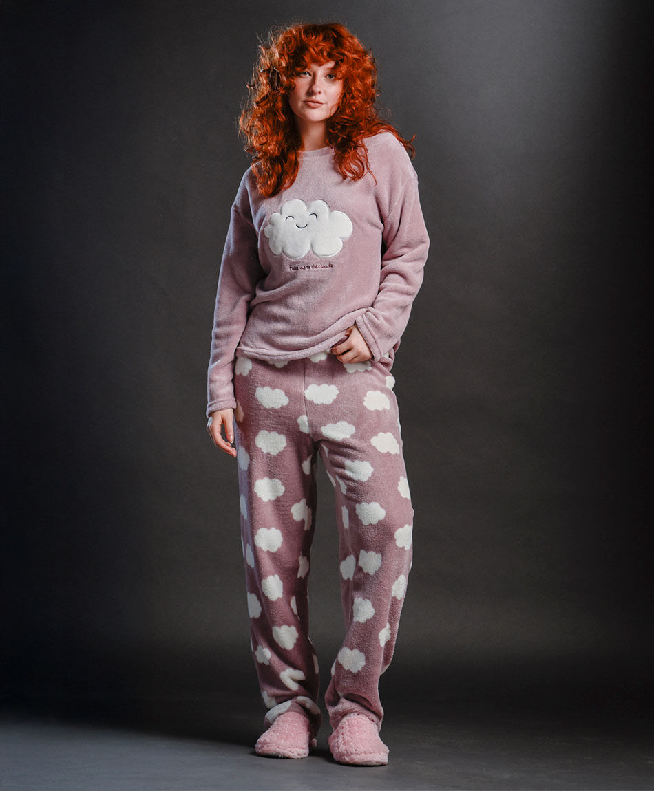 Pijama mujer coral nube