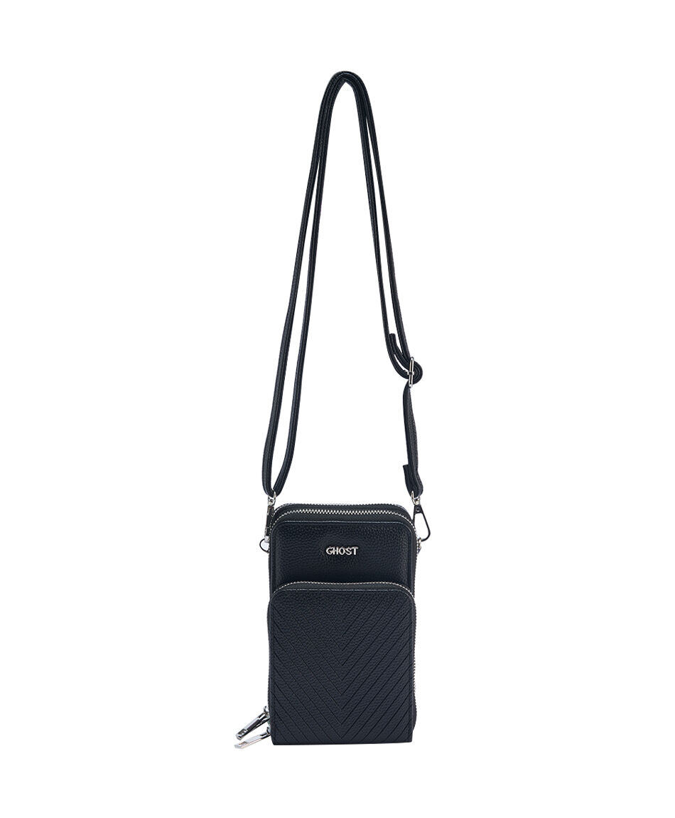 Billetera mujer portacelular negro