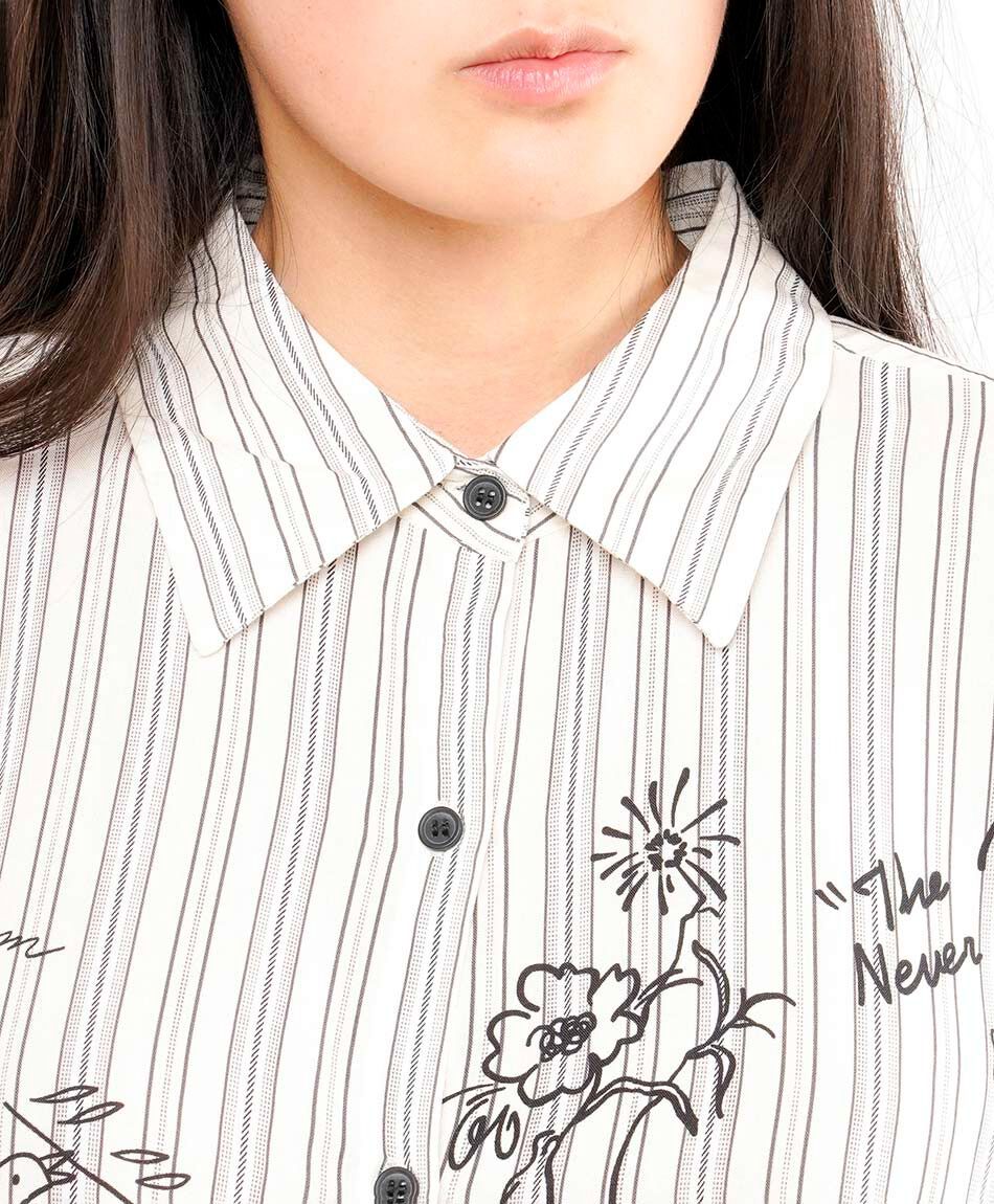 Camisa mujer estampado p&aacute;jaros