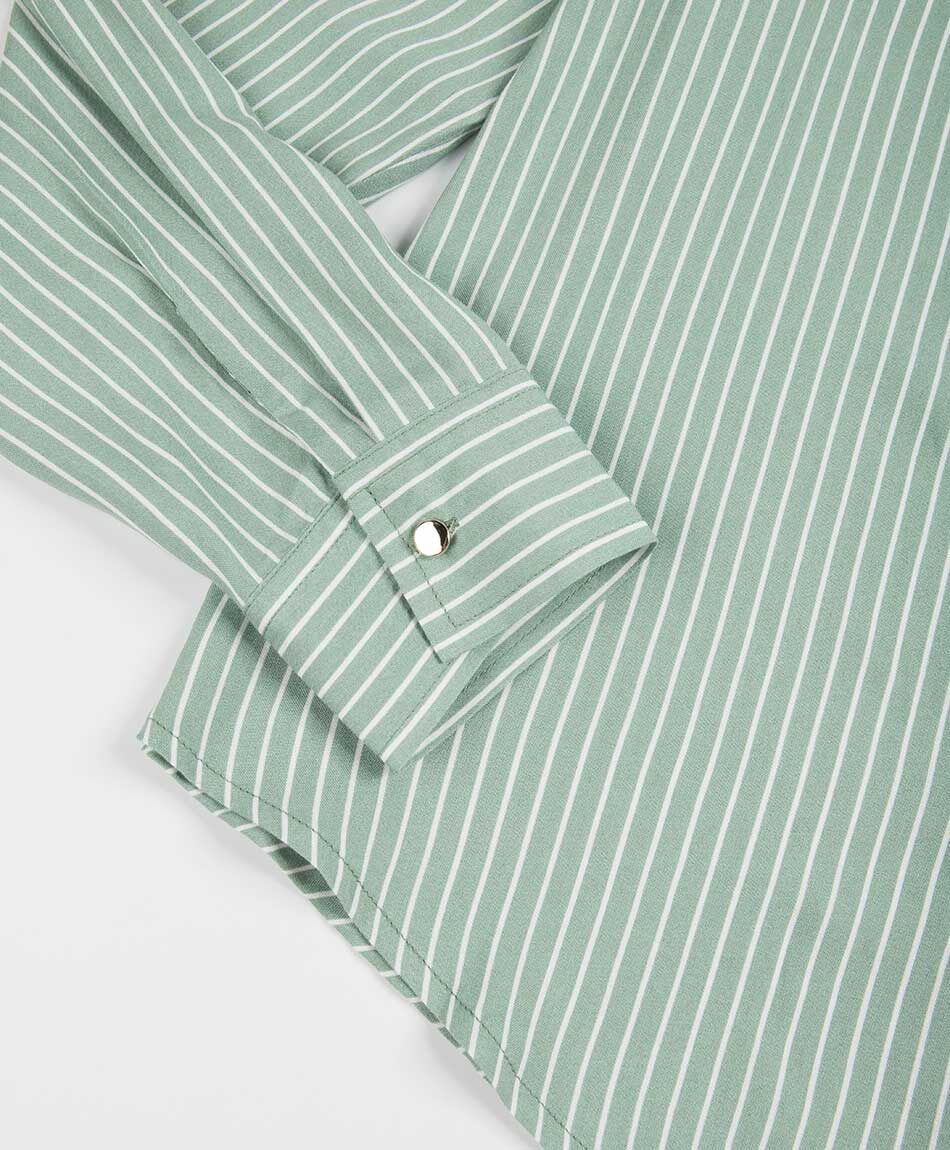 Camisa mujer rayas verde