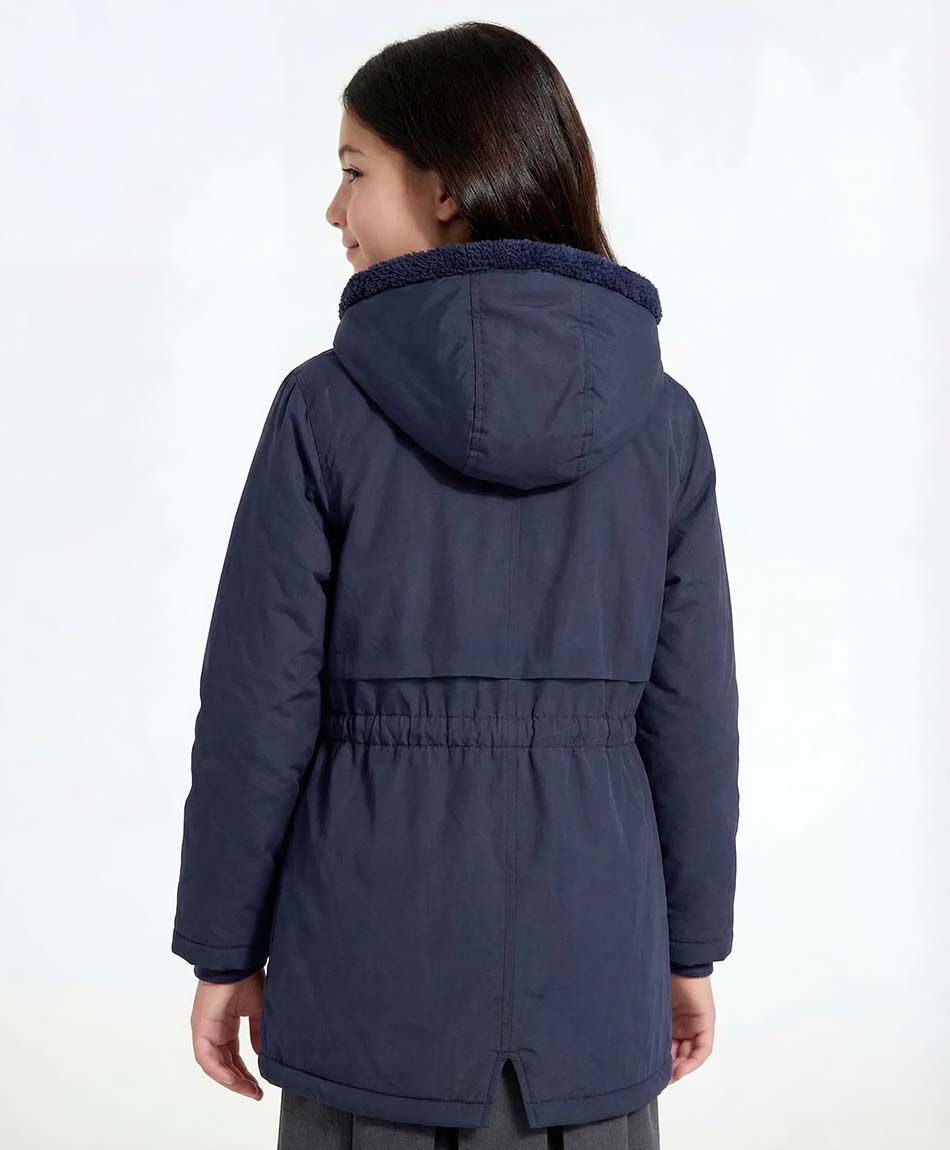 Parka escolar cintura elasticada